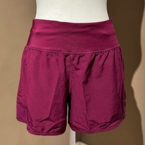 Women's Workout Burgundy Shorts